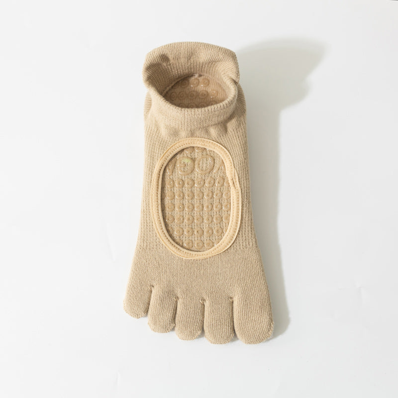 【Yoga Socks】V2米色-女士五指瑜伽普拉提运动袜
