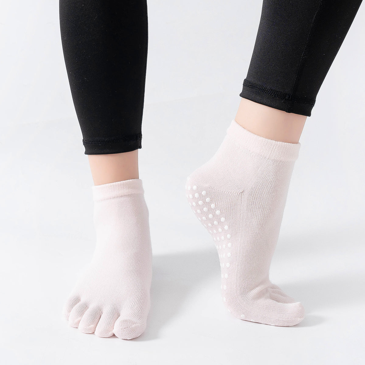 【Yoga Socks】G6浅粉-女士五指瑜伽普拉提运动袜