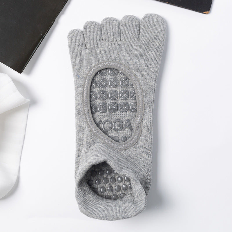 【Yoga Socks】V1浅麻灰-女士五指瑜伽普拉提运动袜