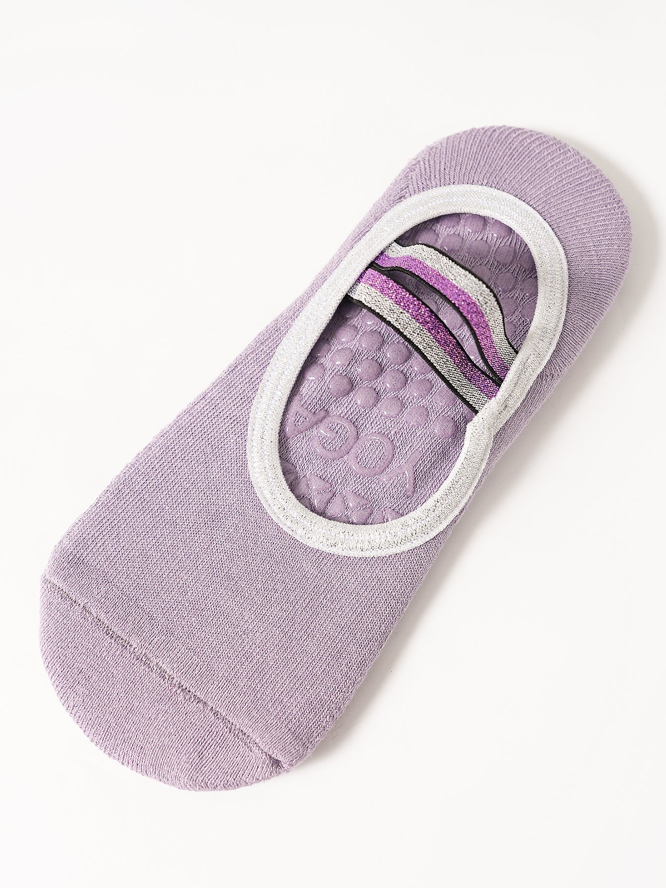 【Yoga Socks】Q4紫色-女士毛圈圆头瑜伽普拉提运动袜