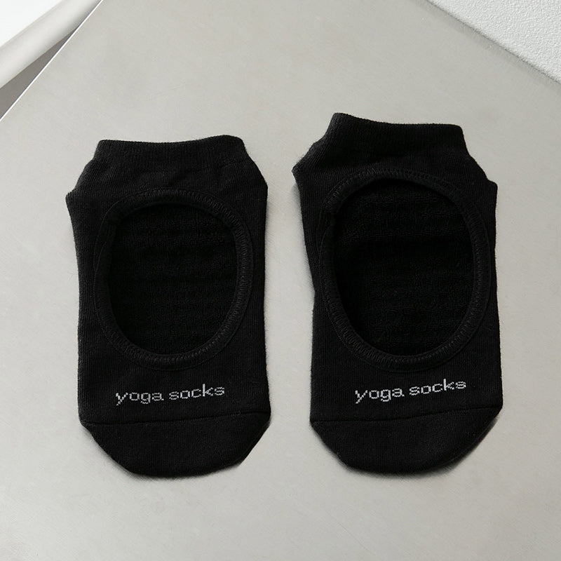【Yoga Socks】A3黑色-女士毛圈圆头瑜伽普拉提运动袜