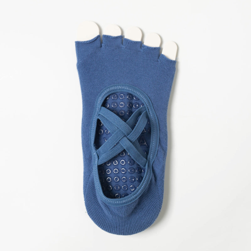 【Yoga Socks】T2深蓝-女士半趾瑜伽普拉提运动袜