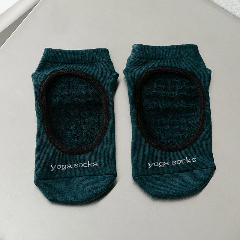 【Yoga Socks】A3墨绿-女士毛圈圆头瑜伽普拉提运动袜