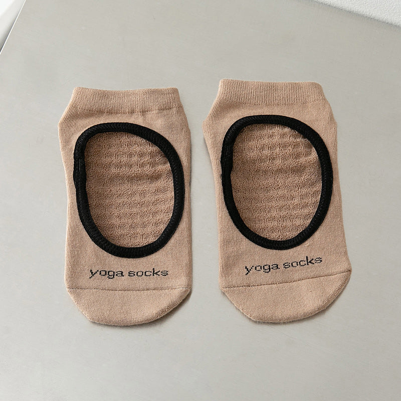 【Yoga Socks】A3米色-女士毛圈圆头瑜伽普拉提运动袜