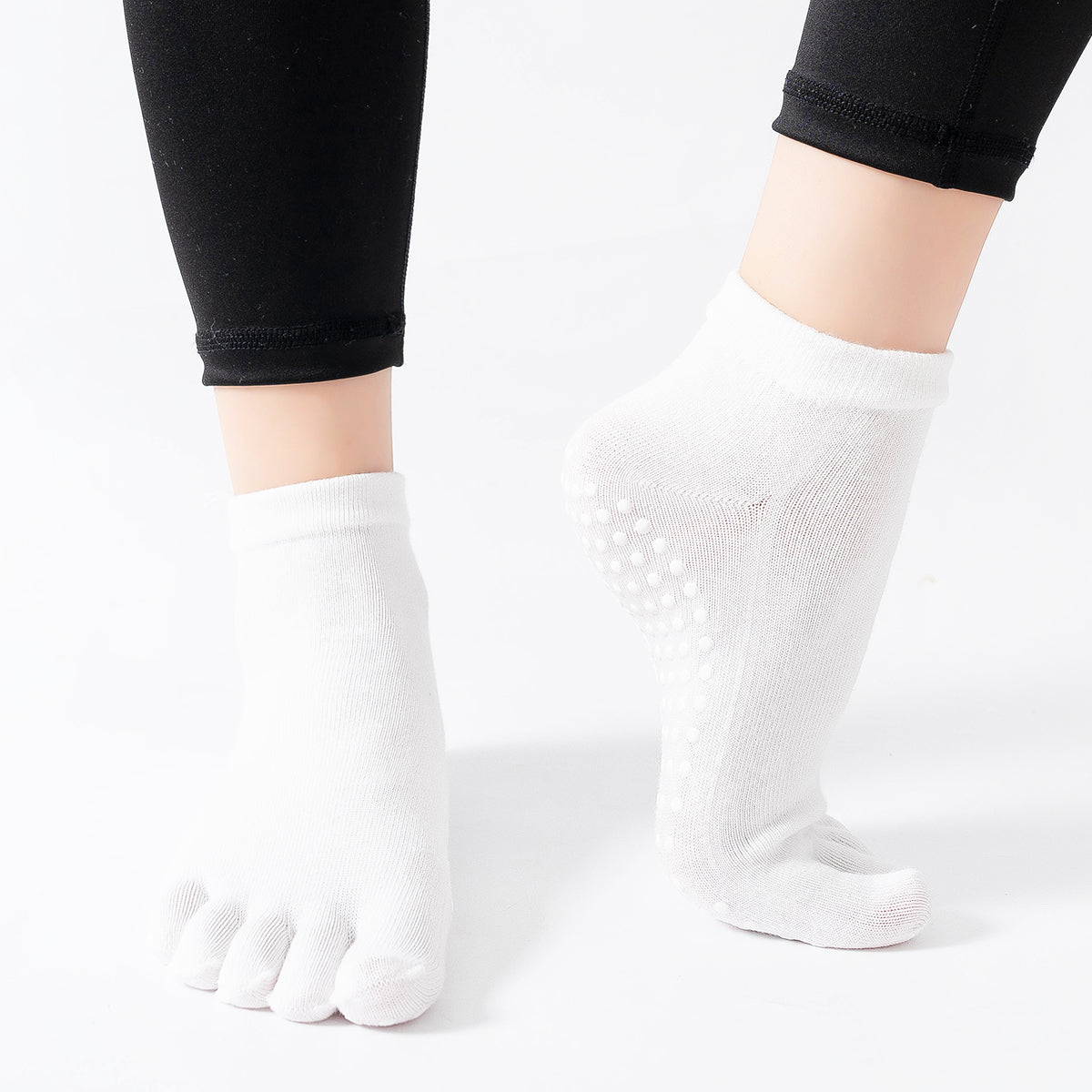 【Yoga Socks】G6白色-女士五指瑜伽普拉提运动袜