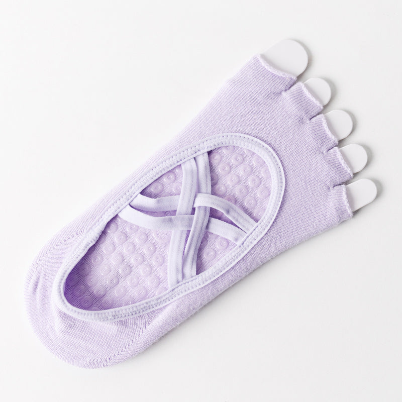 【Yoga Socks】T2浅紫-女士半趾瑜伽普拉提运动袜