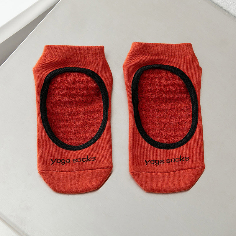 【Yoga Socks】A3中国红-女士毛圈圆头瑜伽普拉提运动袜