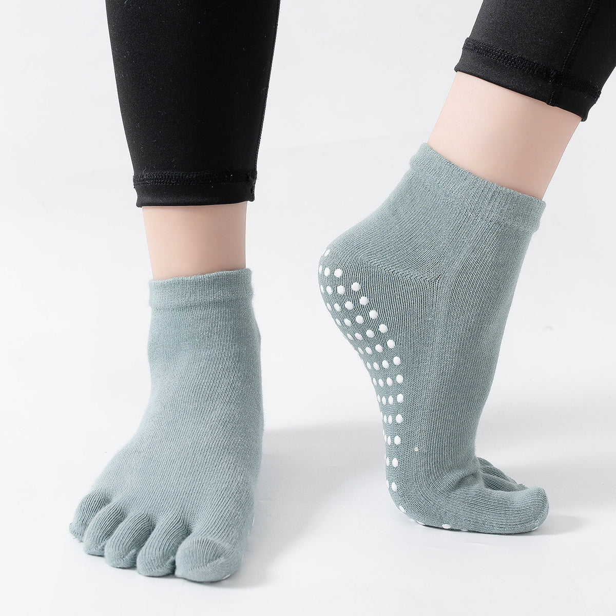 【Yoga Socks】G6孔雀绿-女士五指瑜伽普拉提运动袜