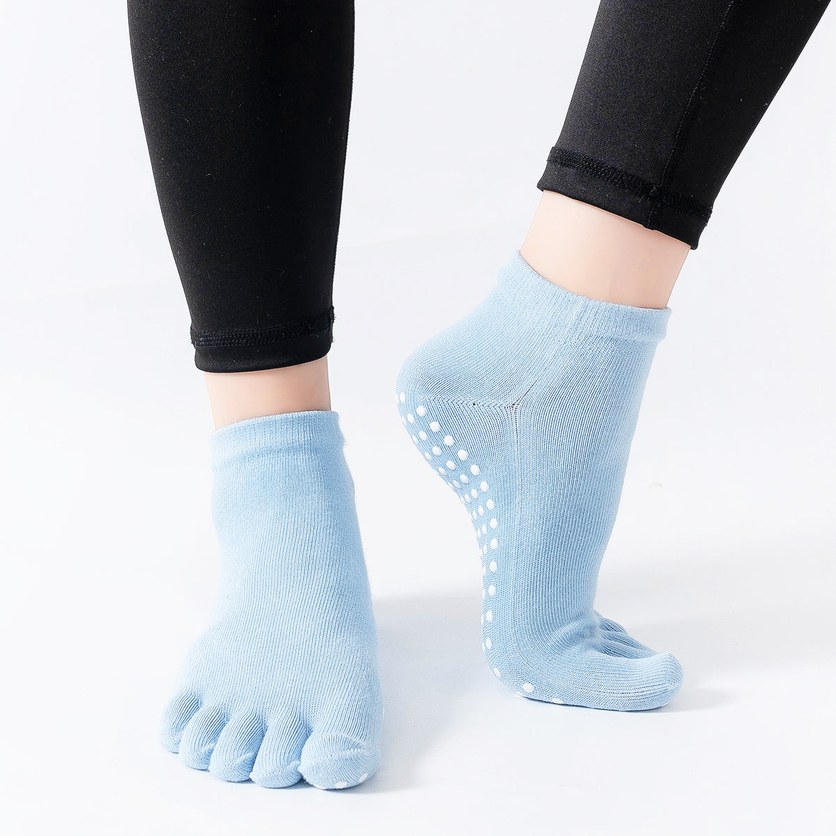 【Yoga Socks】G6浅蓝-女士五指瑜伽普拉提运动袜