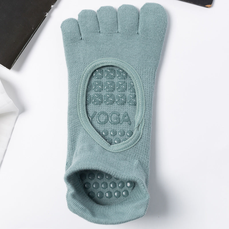 【Yoga Socks】V1孔雀绿-女士五指瑜伽普拉提运动袜