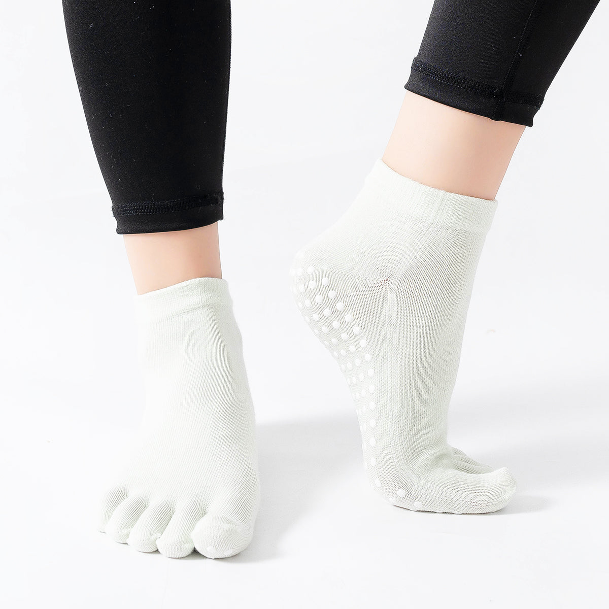 【Yoga Socks】G6碧绿-女士五指瑜伽普拉提运动袜