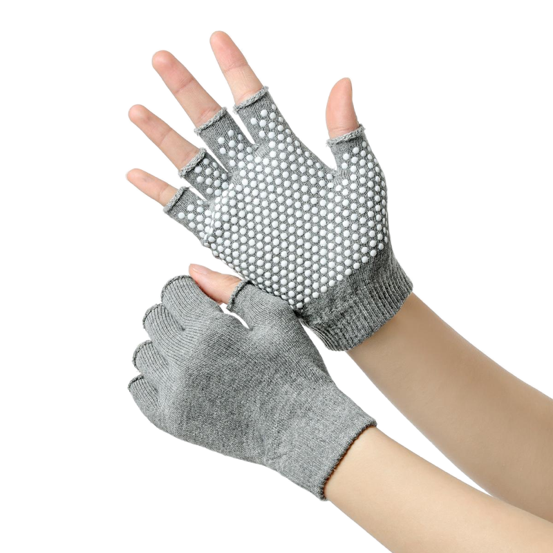 【Sport Gloves】A1浅麻灰-女士半指健身运动手套