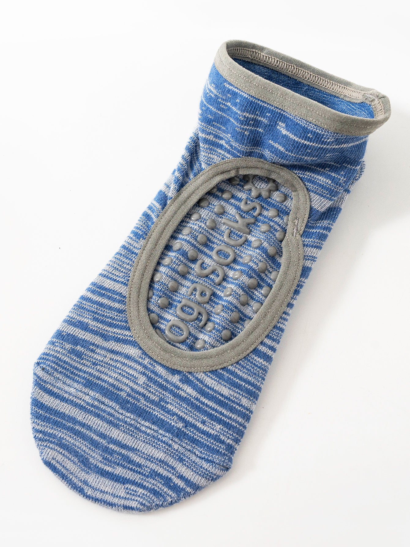 【Yoga Socks】E3蓝灰-女士段色圆头瑜伽普拉提运动袜