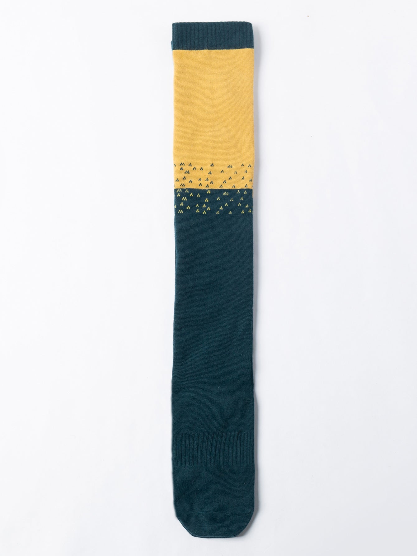 【Yoga Socks】Y1绿黄-女士撞色长筒圆头瑜伽普拉提运动袜