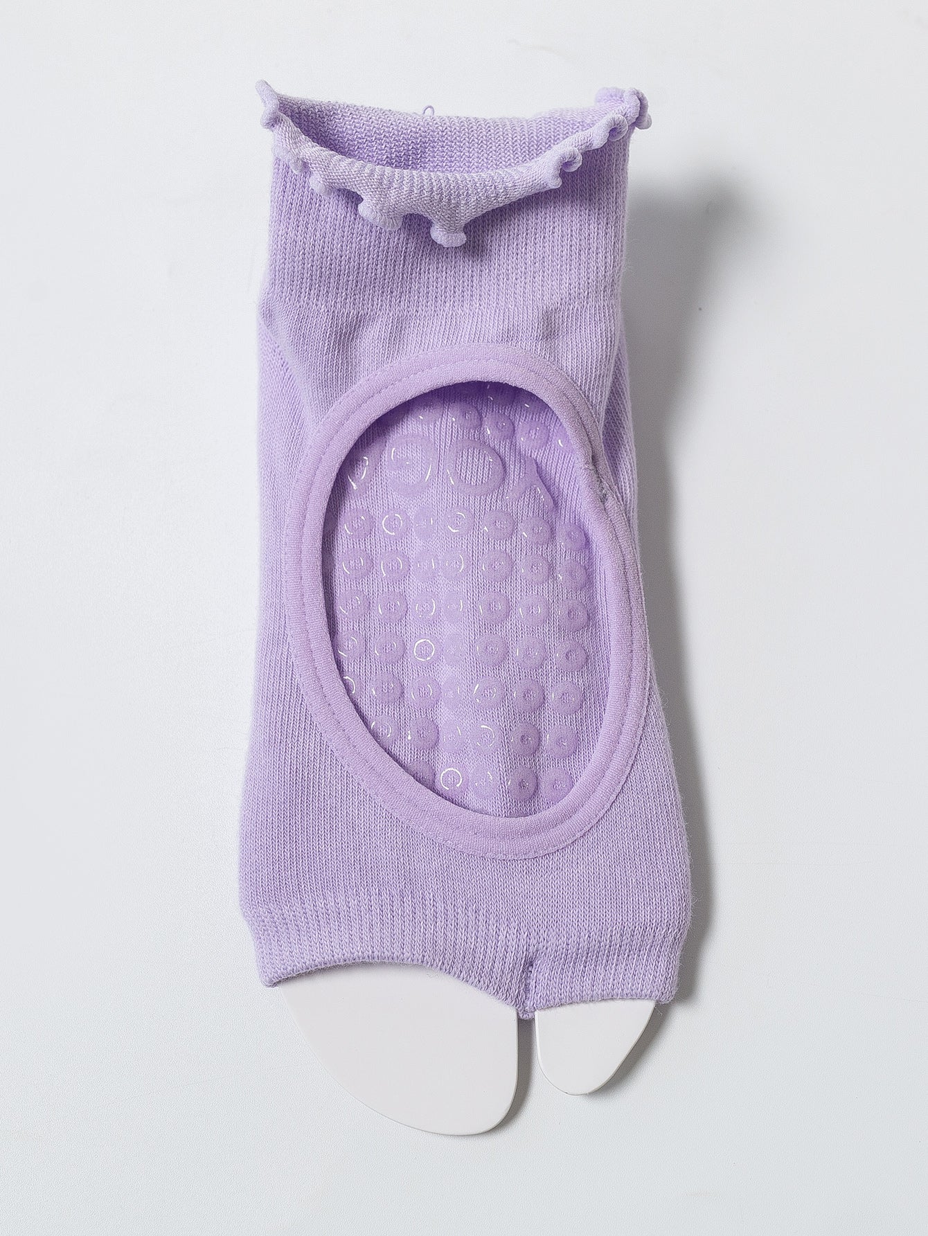 【Yoga Socks】O3浅紫-女士木耳边二指瑜伽普拉提运动袜
