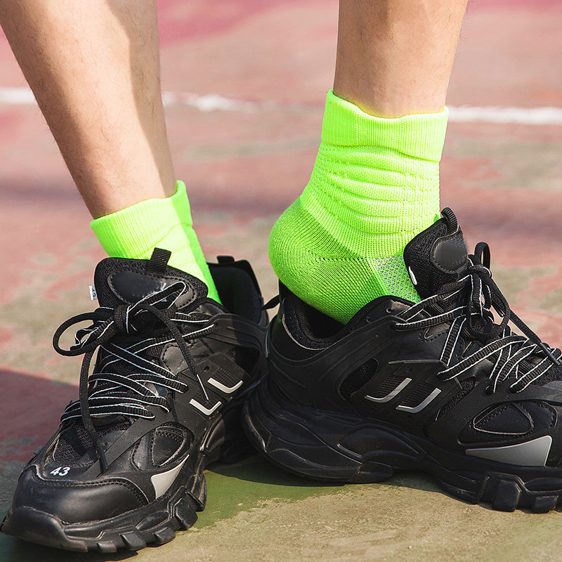 【Basketball Socks】E1绿色-男女通用毛圈中筒篮球运动袜