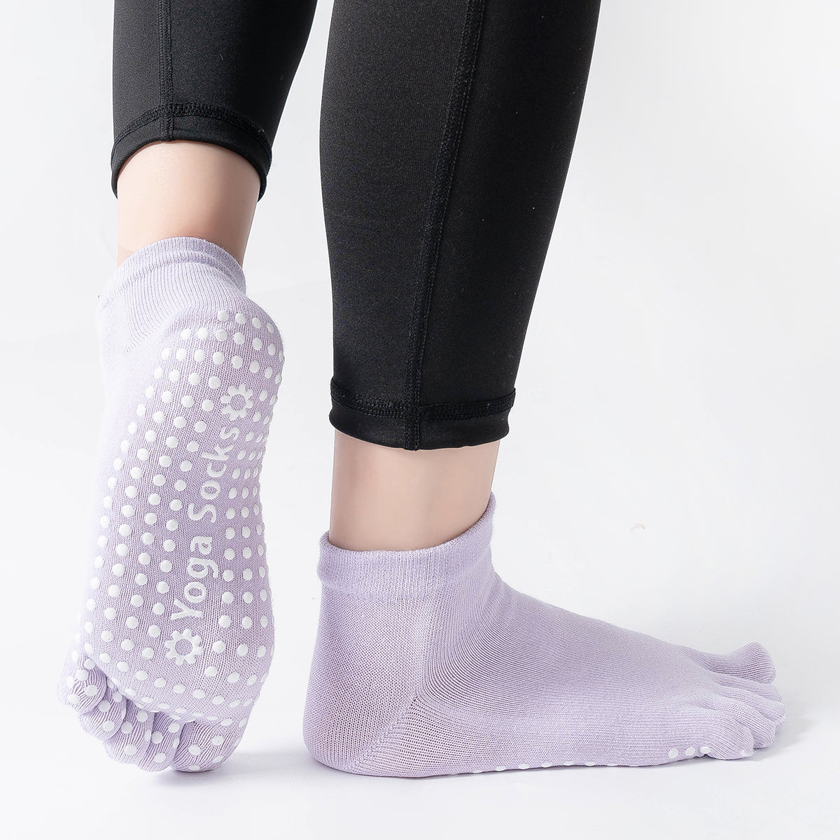 【Yoga Socks】G6浅紫-女士五指瑜伽普拉提运动袜