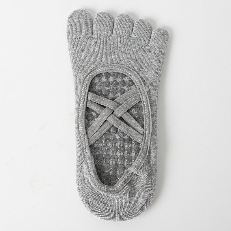 【Yoga Socks】W2浅麻灰-女士五指瑜伽普拉提运动袜