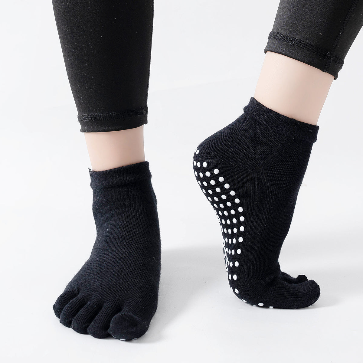 【Yoga Socks】G6黑色-女士五指瑜伽普拉提运动袜