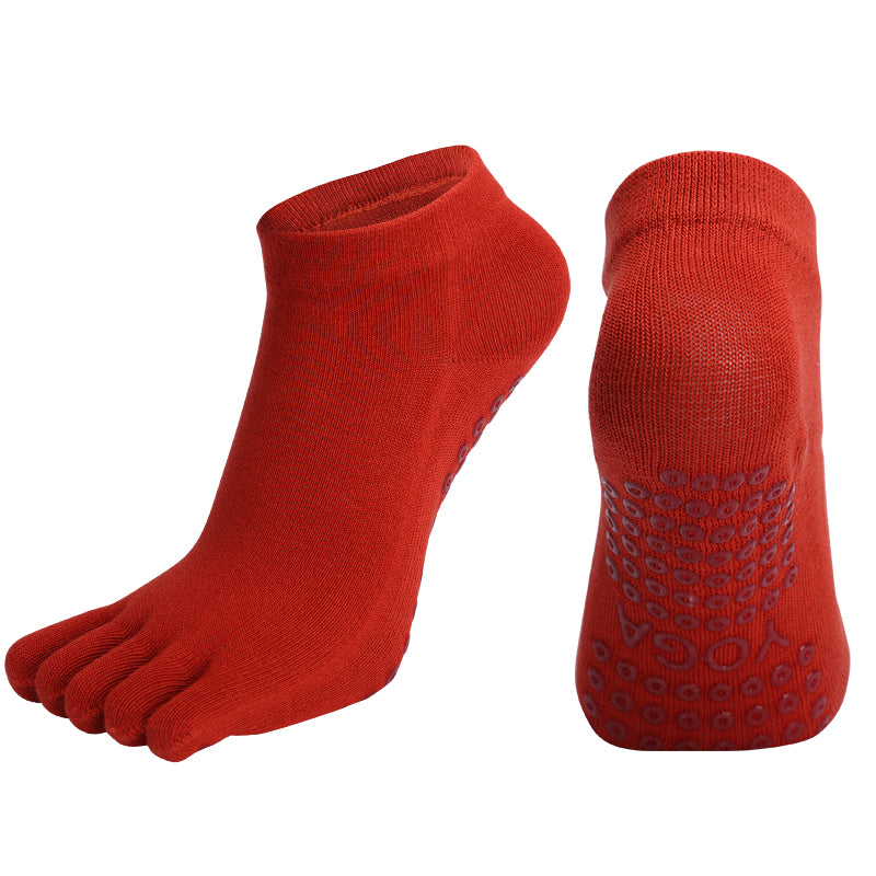 【Yoga Socks】G2中国红-女士五指瑜伽普拉提运动袜