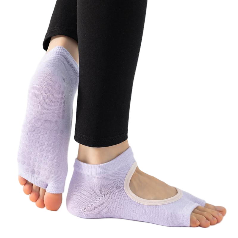 【Yoga Socks】J4浅紫-女士二指瑜伽普拉提运动袜
