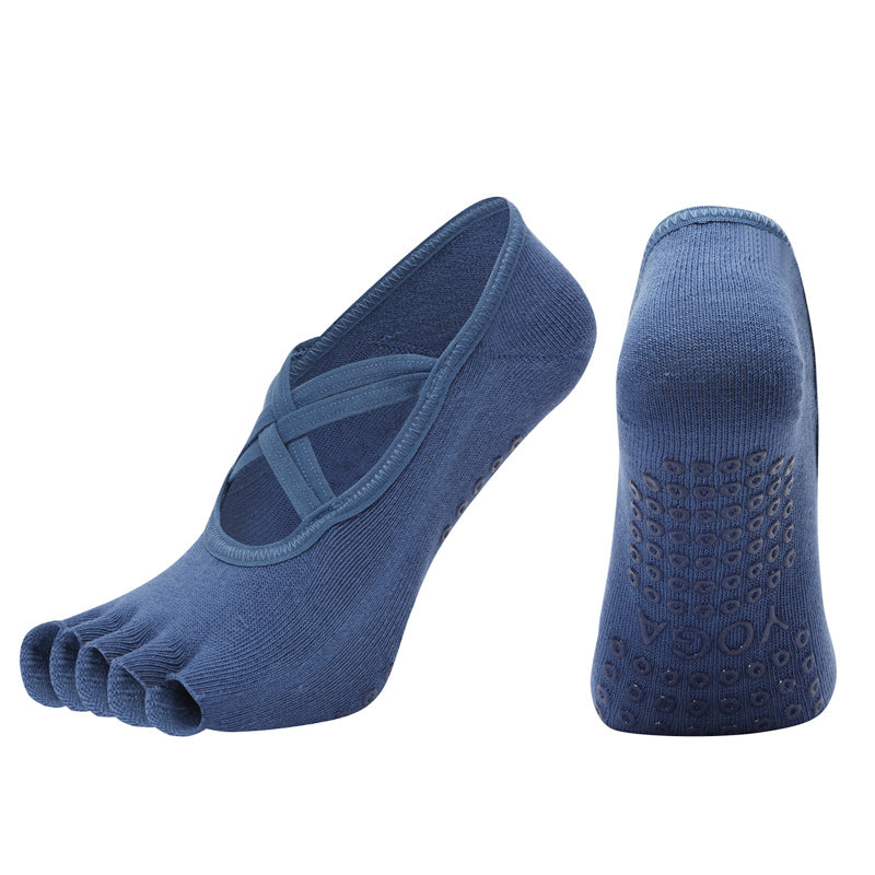 【Yoga Socks】T2深蓝-女士半趾瑜伽普拉提运动袜