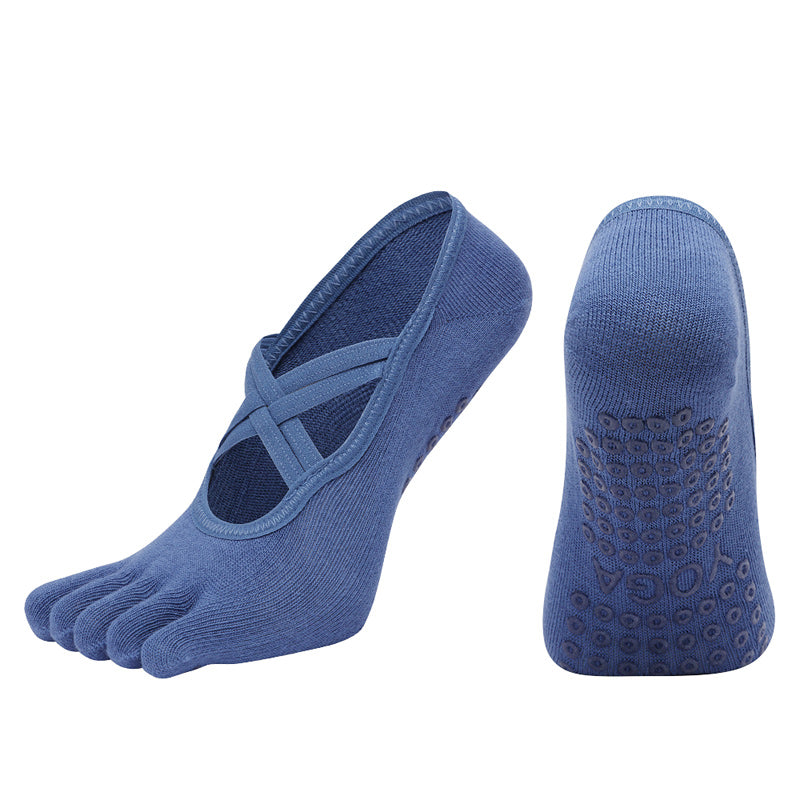 【Yoga Socks】W2深蓝-女士五指瑜伽普拉提运动袜
