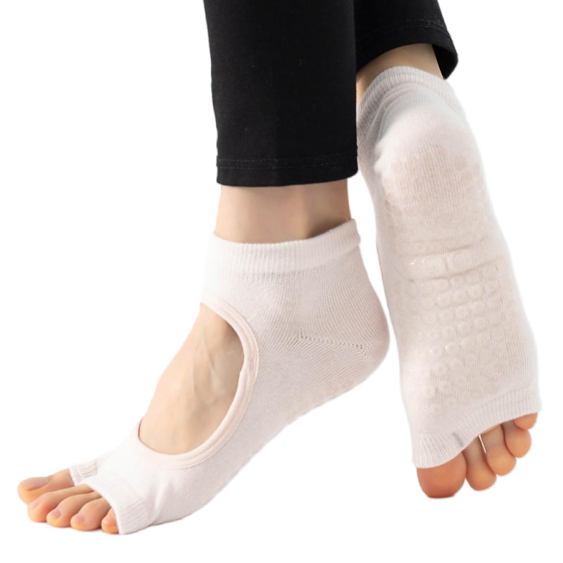 【Yoga Socks】J4浅米-女士二指瑜伽普拉提运动袜