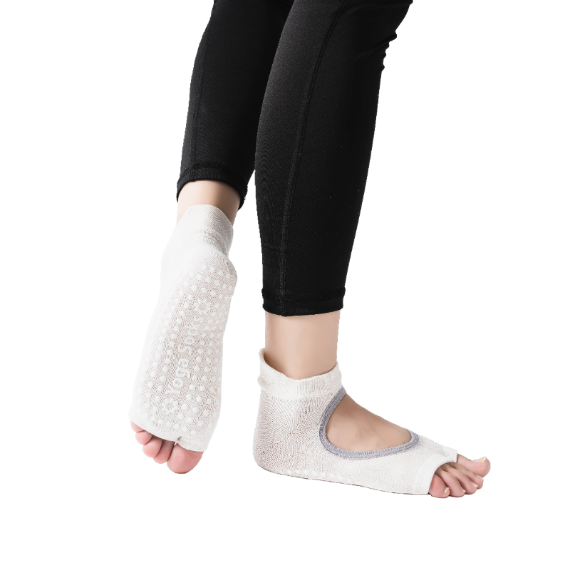 【Yoga Socks】J5白色-女士二指瑜伽普拉提运动袜