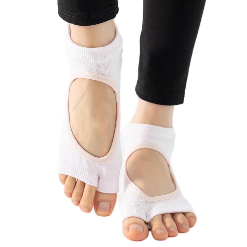 【Yoga Socks】J4浅粉-女士二指瑜伽普拉提运动袜