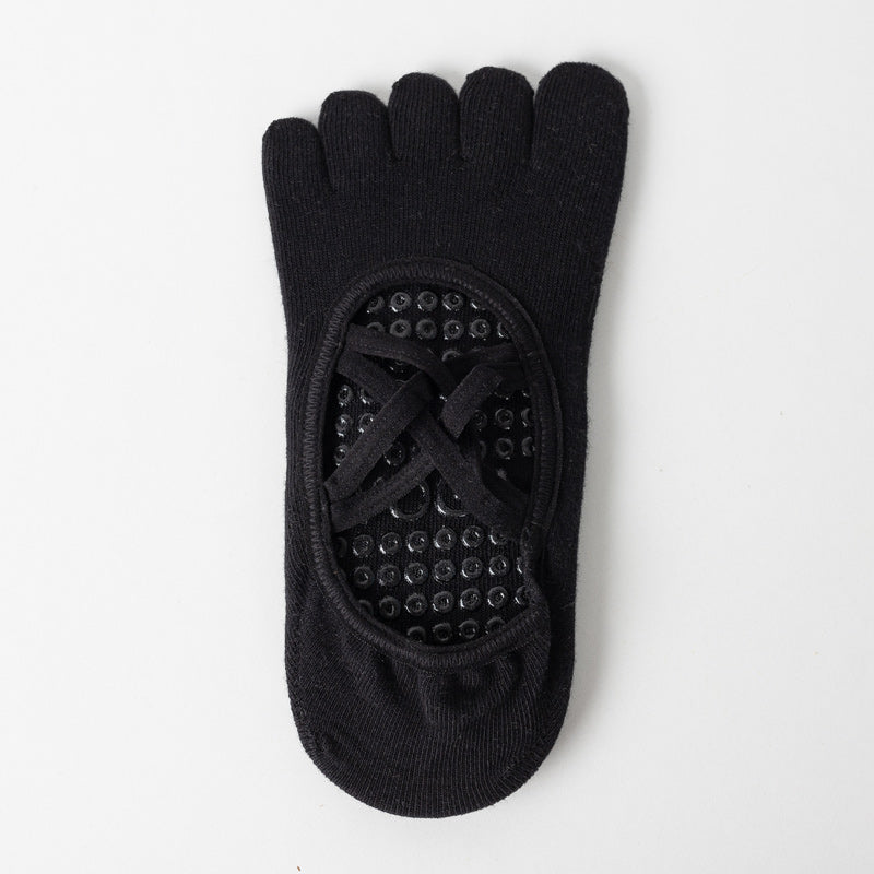 【Yoga Socks】W2黑色-女士五指瑜伽普拉提运动袜