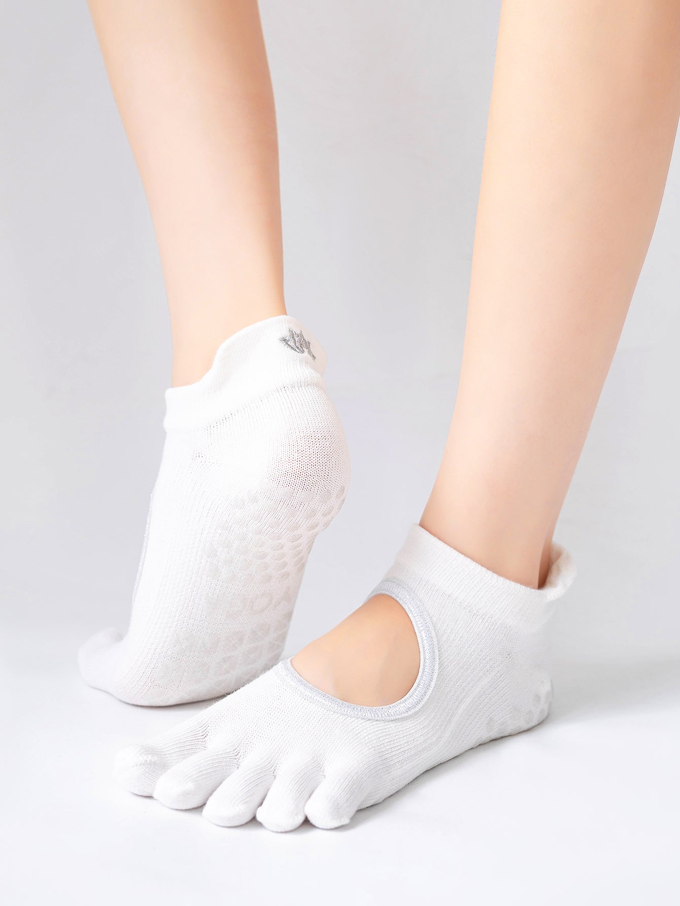 【Yoga Socks】V3白银-女士五指瑜伽普拉提运动袜