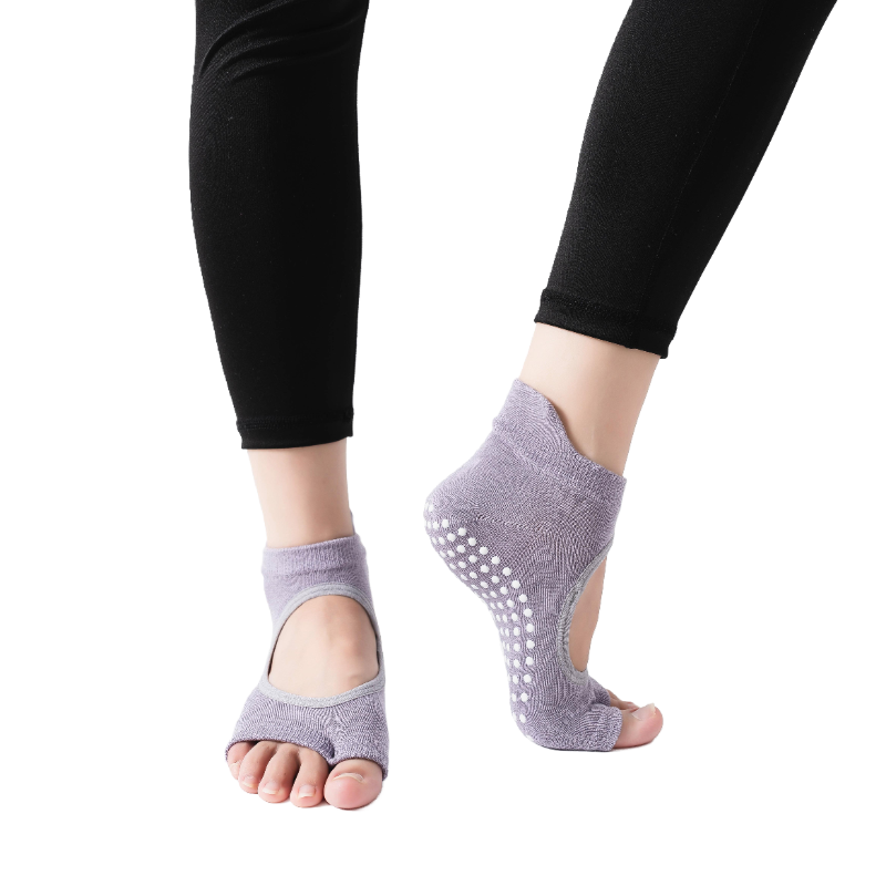 【Yoga Socks】J5紫色-女士二指瑜伽普拉提运动袜