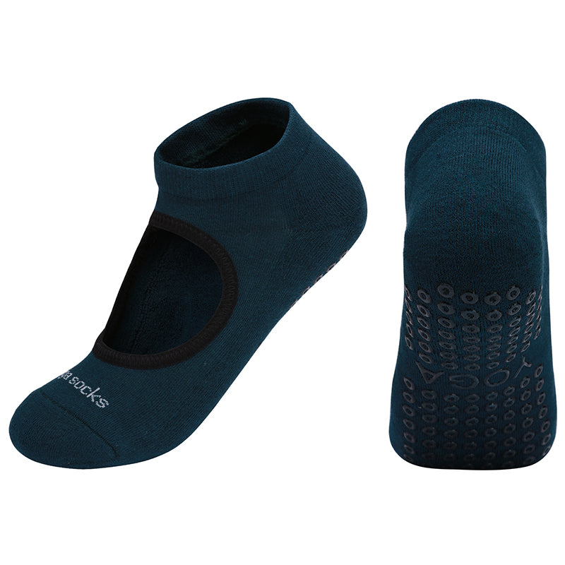 【Yoga Socks】A3墨绿-女士毛圈圆头瑜伽普拉提运动袜