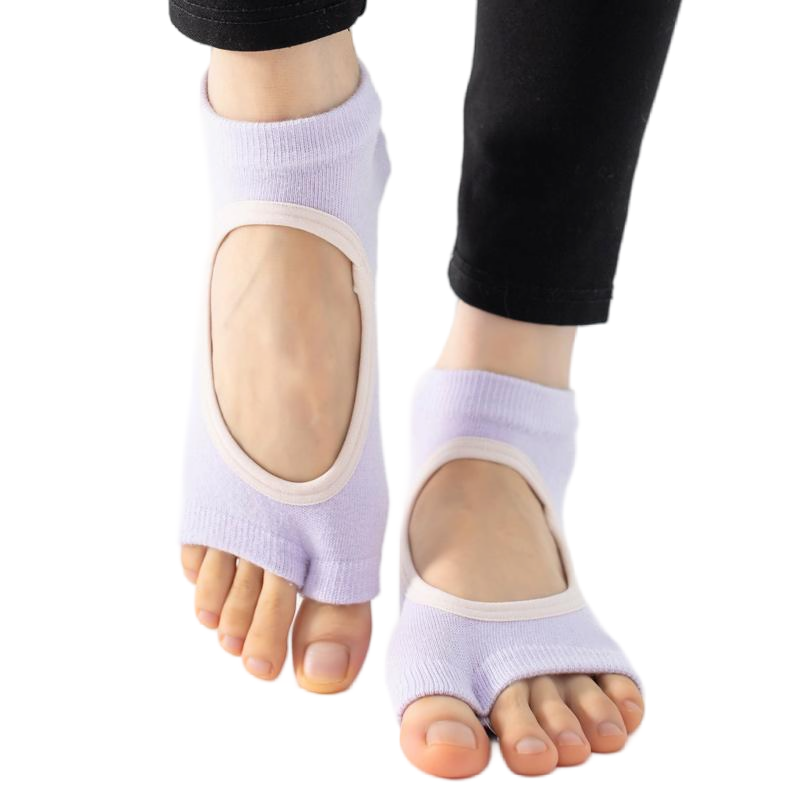 【Yoga Socks】J4浅紫-女士二指瑜伽普拉提运动袜