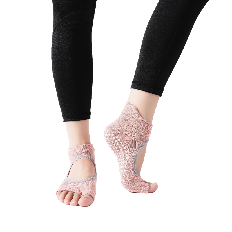 【Yoga Socks】J5粉色-女士二指瑜伽普拉提运动袜
