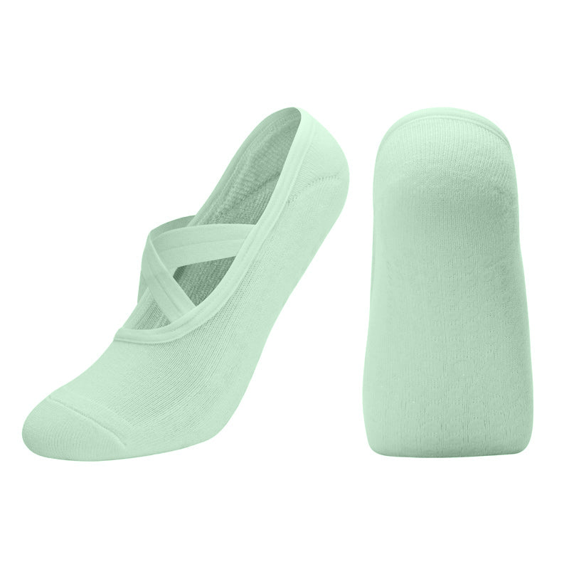 【Yoga Socks】Q2碧绿-女士毛圈圆头瑜伽普拉提运动袜