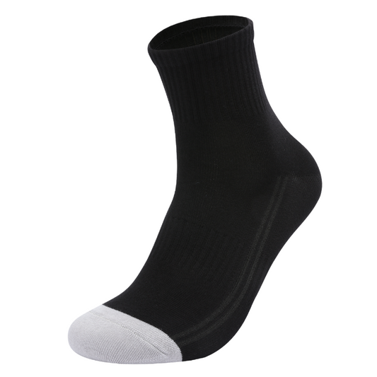 TAZK men's mid-tube commuter socks A1 black and gray