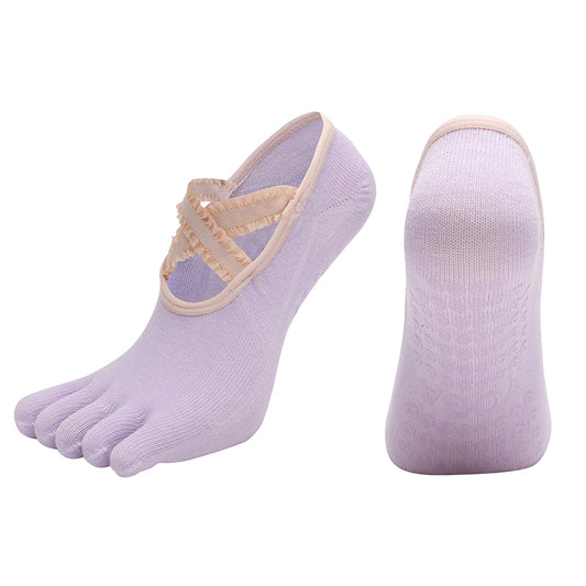 TAZK Women's Five-Finger Sports Socks W7 Black