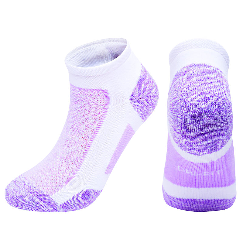 【Athletic Socks】A1紫色-男女通用毛圈短筒休闲健身运动袜