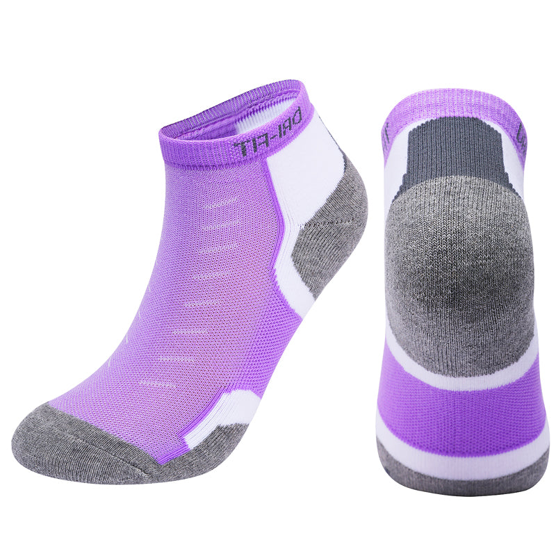 【Athletic Socks】B1紫色-男女通用毛圈短筒休闲健身运动袜