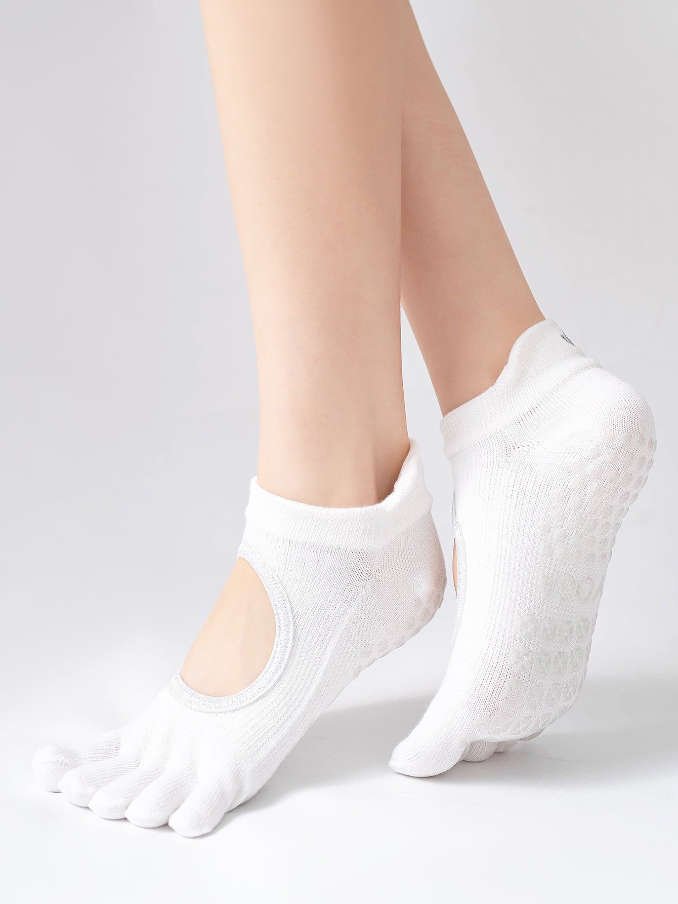 【Yoga Socks】V3白银-女士五指瑜伽普拉提运动袜