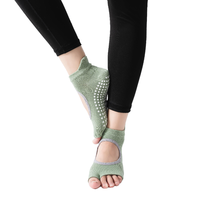 【Yoga Socks】J5绿色-女士二指瑜伽普拉提运动袜