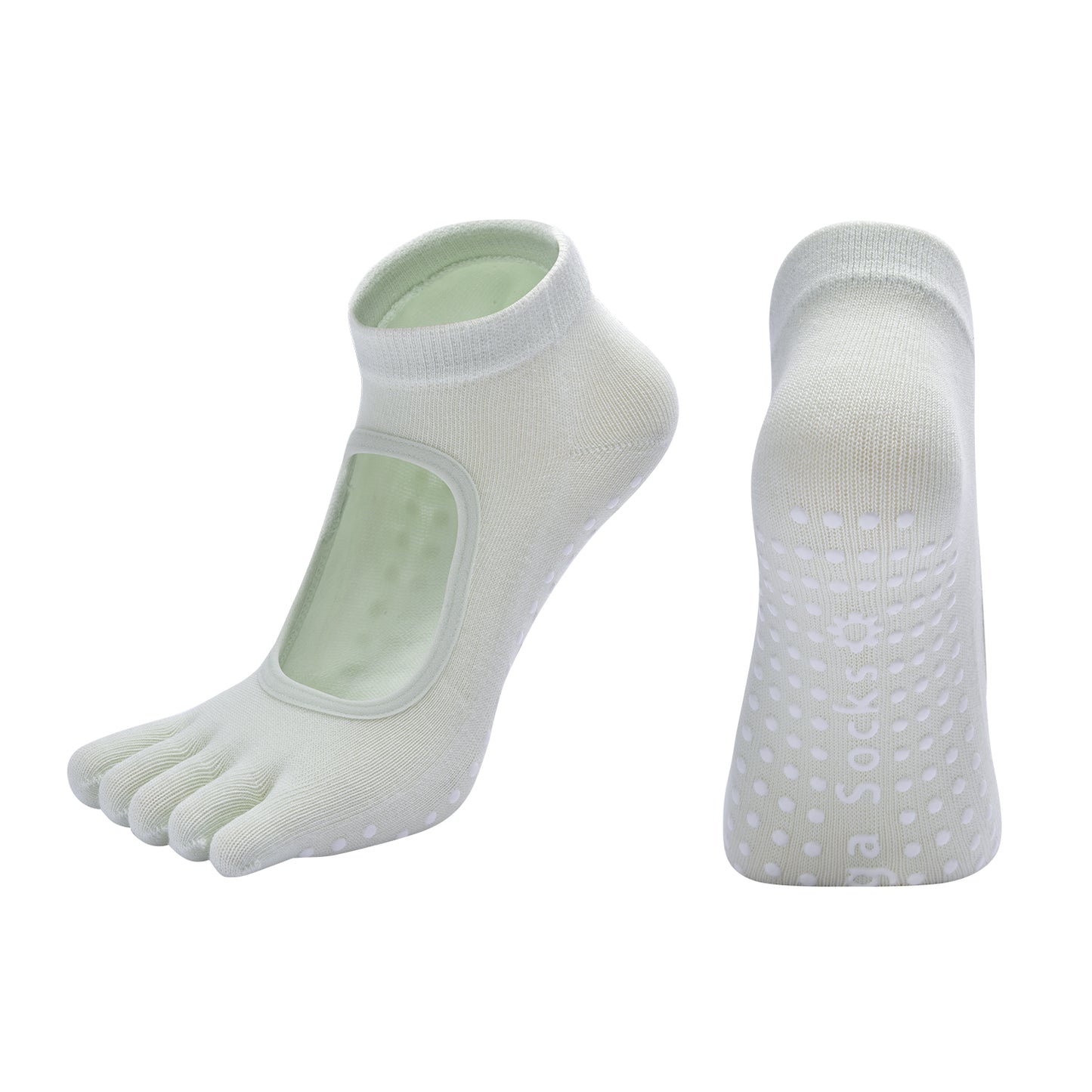【Yoga Socks】V6碧绿-女士五指瑜伽普拉提运动袜