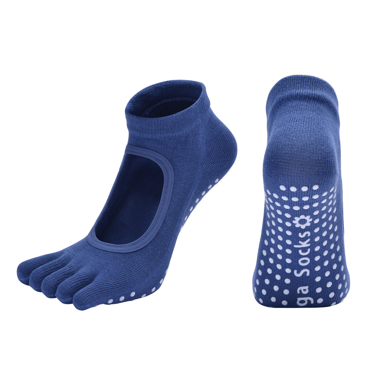 【Yoga Socks】V6深蓝-女士五指瑜伽普拉提运动袜