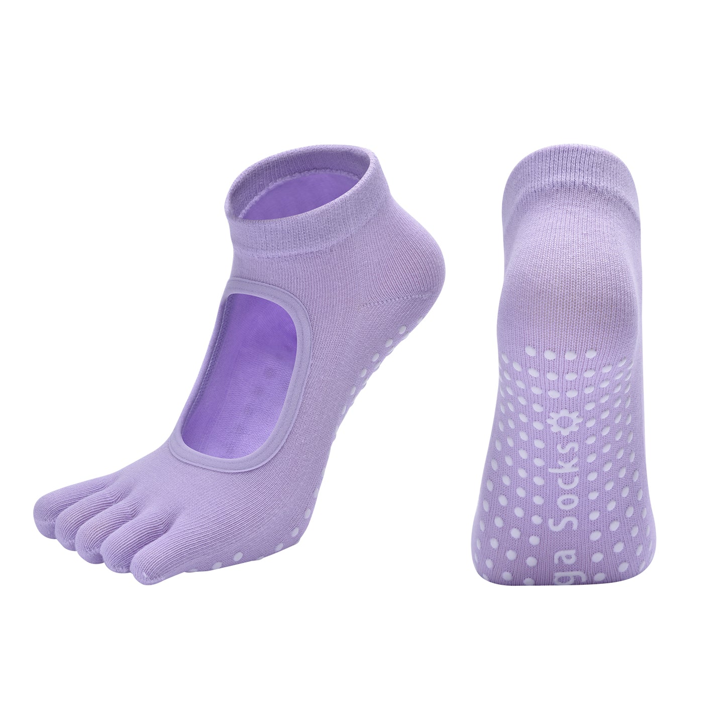 【Yoga Socks】V6浅紫-女士五指瑜伽普拉提运动袜