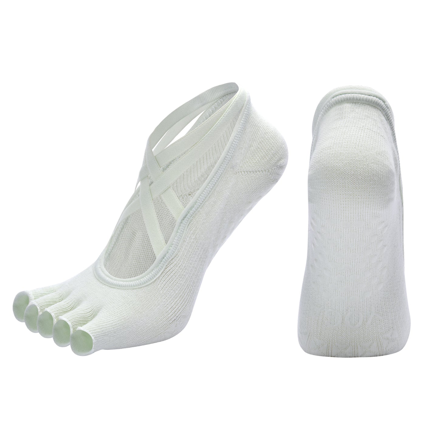 【Yoga Socks】T9碧绿-女士半趾瑜伽普拉提运动袜