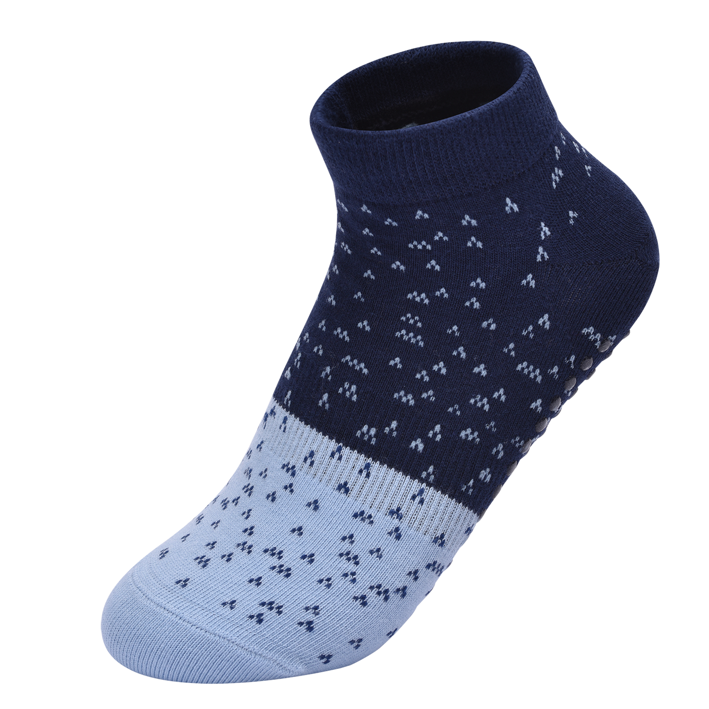 【Yoga Socks】N3青蓝-女士提花圆头瑜伽普拉提运动袜