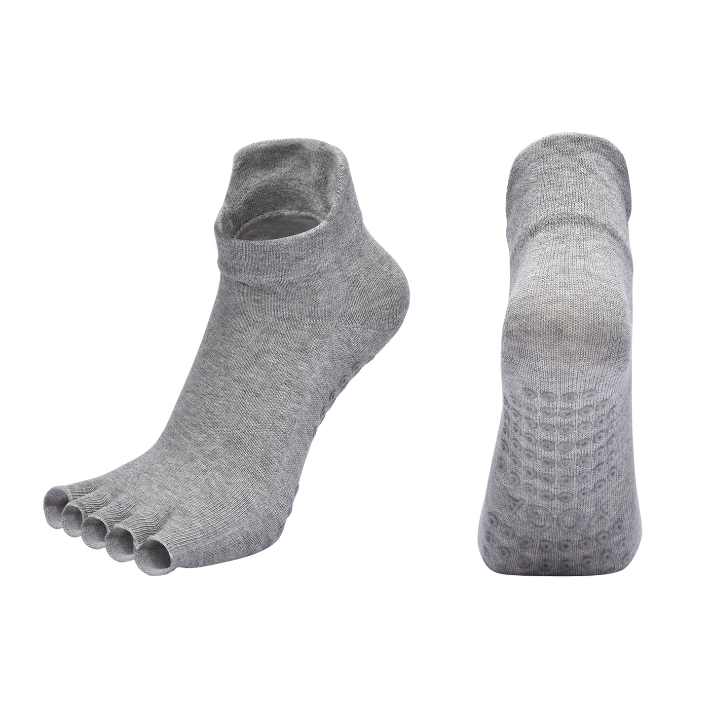 【Yoga Socks】U2浅麻灰-女士半趾瑜伽普拉提运动袜