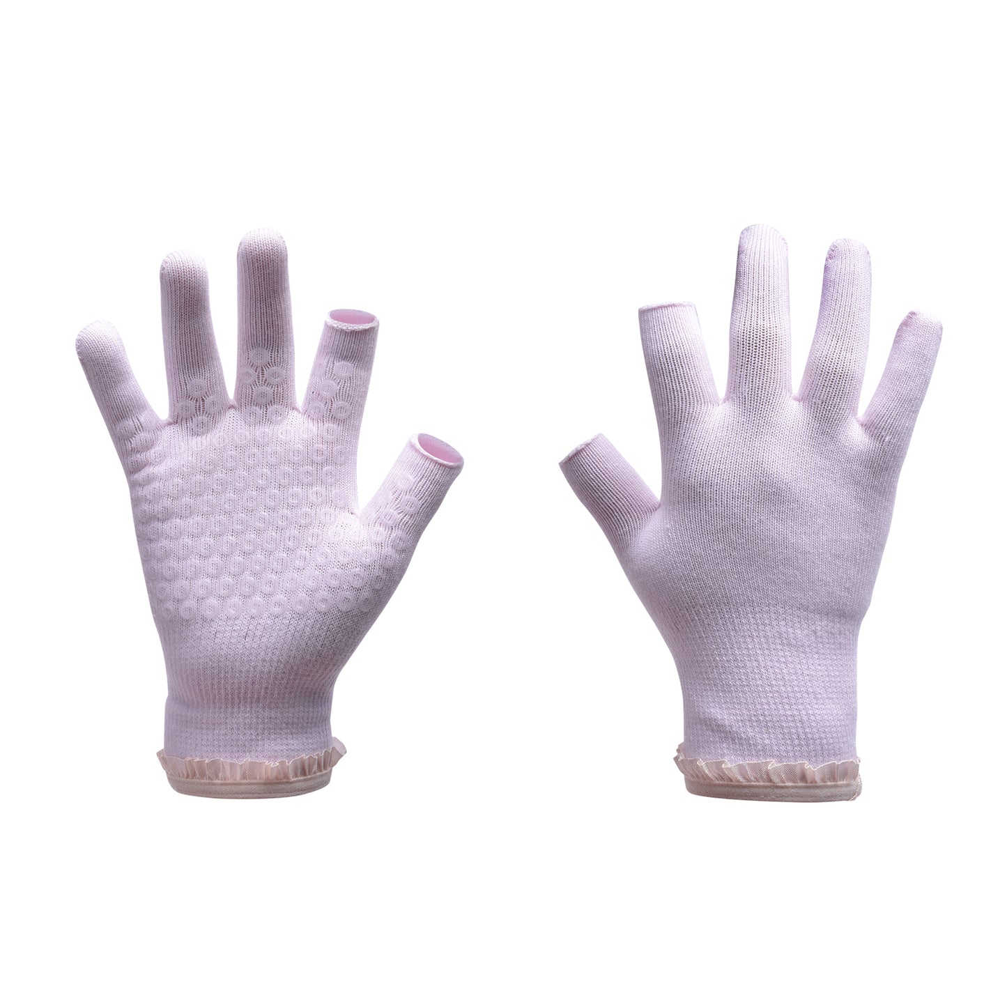 【Sport Gloves】C2浅粉-女士花边露二指健身运动手套